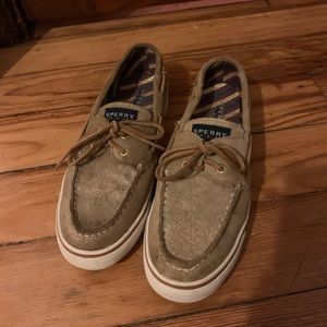 AUTHENTIC Y2k gold Sperry top-sider shoes